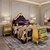3 PIECE FRENCH PROVENCIAL BEDROOM SET GOLD AND PURPLE