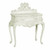 Chateau White French Side Table, 1 Drawer White Green and Gold
