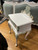 Chateau White French Side Table, 1 Drawer White Green and Gold