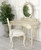 Marie Antoinette Rattan Heart Chair, Distressed Ivory