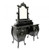 Antique black rococo vanity