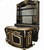 BLACK AND GOLD HUTCH BAR FRONT AND BACK