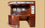 BROWN MAHOGANY PUB BAR WITH STAINED GLASS
