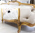 Wing Bed Tufted Bedroom Set, 4 Piece Versailles Gold Leaf