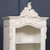 Charlotte French Antique White Rococo Carved Open Bookcase