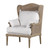 FRENCH STYLE OAK RATTAN ARMCHAIR