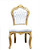 PARIS BAROQUE DINING TABLE SET GOLD AND WHITE WITH ARMCHAIRS