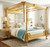 Tudor Royal Canopy Bed Gold Gilt