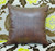 Brown Snakeskin Pillow, Faux Leather