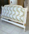 LOUIS XVI HEADBOARD ANTIQUE CREAM AND GOLD