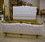 Gold tufted French Upholstered Bed