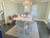 PROVINCIAL CHATEAU DINING TABLE SET, SATIN WHITE