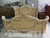 LOUIS XV RATTAN BED WHITE AND CHAMPAGNE