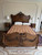 LOUIS XV WALNUT WOOD BEDROOM SET