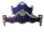 King Rococo Bed frame silver and purple