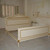 ALASKAN KING 2 POSTER BED FRAME CREAM AND GOLD