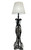 BLACK AND SILVER FLOOR LAMP