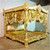 FRENCH GOLD LEAF CANOPY BED FRAME