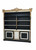 CHATEAU DE VERSAILLES BAROQUE WIDE BOOKCASE BLACK WHITE AND GOLD