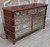 MAHOGANY AND GOLD BAMBOO MIRRORED DRESSER