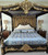 Imperial Emerald Baroque Oriental Canopy Bed with Antique Gold Accents