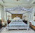 FRENCH CANOPY BED LAVENDER AND SILVER