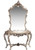 CONSOLE TABLE AND MIRROR ANIQUE SILVER