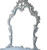 FRENCH LIGHT BLUE AND SILVER MIRROR