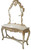 FRENCH CONSOE TABLE AND MIRROR WHITE AND GOLD