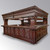 MAHOGANY AND GOLD VICTORIAN GOTHIC CANOPY PUB BAR