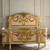 BEIGE AND GOLD FRENCH BED