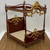 CHATEAU DE VERSAILLES ROYAL CANOPY BED BLUE AND SILVER
