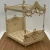CREAM AND GOLD CANOPY BED FRAME