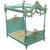 CHATEAU DE VERSAILLES ROYAL CANOPY BED AQUA MARINE AND GOLD