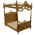CHATEAU DE VERSAILLES ROYAL CANOPY BED OAK AND GOLD