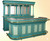 Turquoise, Light Green & Gold Saloon Pub Bar for home