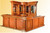 NATURAL OAK CORNER HOME BAR