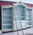 PALE BLUE AND SILVER FRENCH ARMOIRE WITH LADDER