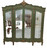 French Carved Wardrobe, 4 Door Green and Gold