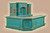 CLASSIC ITALIAN HOME PUB BAR MEDIUM TURQUOISE AND GOLD