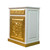 GOTHIC BEDSIDE WHITE AND GOLD WITH BROWN GLAZE