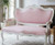 French Country Pink Velvet Louis XV Loveseat