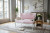 French Country Pink Velvet Louis XV Loveseat
