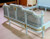 Sophia Rattan Bedroom Set, Pale Blue and Gold