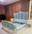 Sophia Rattan Bedroom Set, Pale Blue and Gold