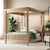 The "Willow Creek" Slatted Four-Poster Bed