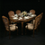 OVAL DINING SET WITH BASKETWEAVE TABLETOP