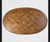 BASKETWEAVE TABLETOP OVAL LIGHT WALNUT