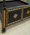 French Four Poster Canopy Bed, Black and Gold