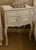 French Tufted Bed Set, Crackled White And Gold